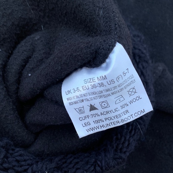 Hunter Black boot liners, womens M - Picture 2 of 2